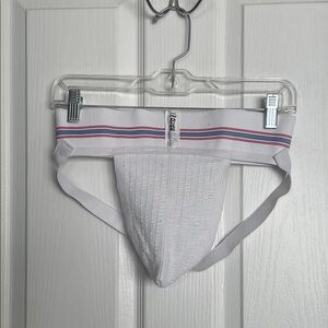 The Duke,  White Athletic Jock strap